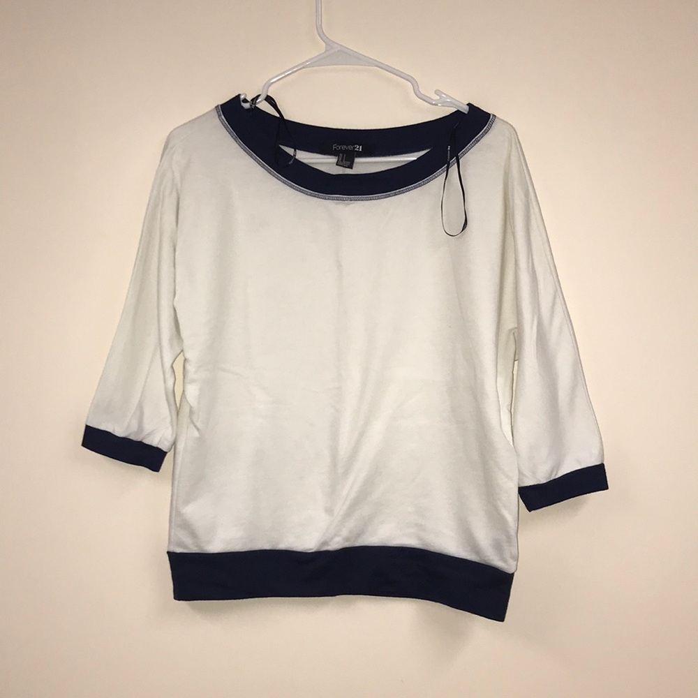 Forever 21.  3/4 sleeve sweater size S.
